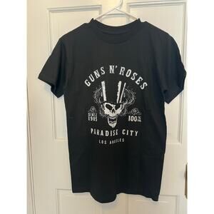 NEW Guns and Roses Men's S / M Paradise City 100% Vol T Shirt Graphic Band Black
